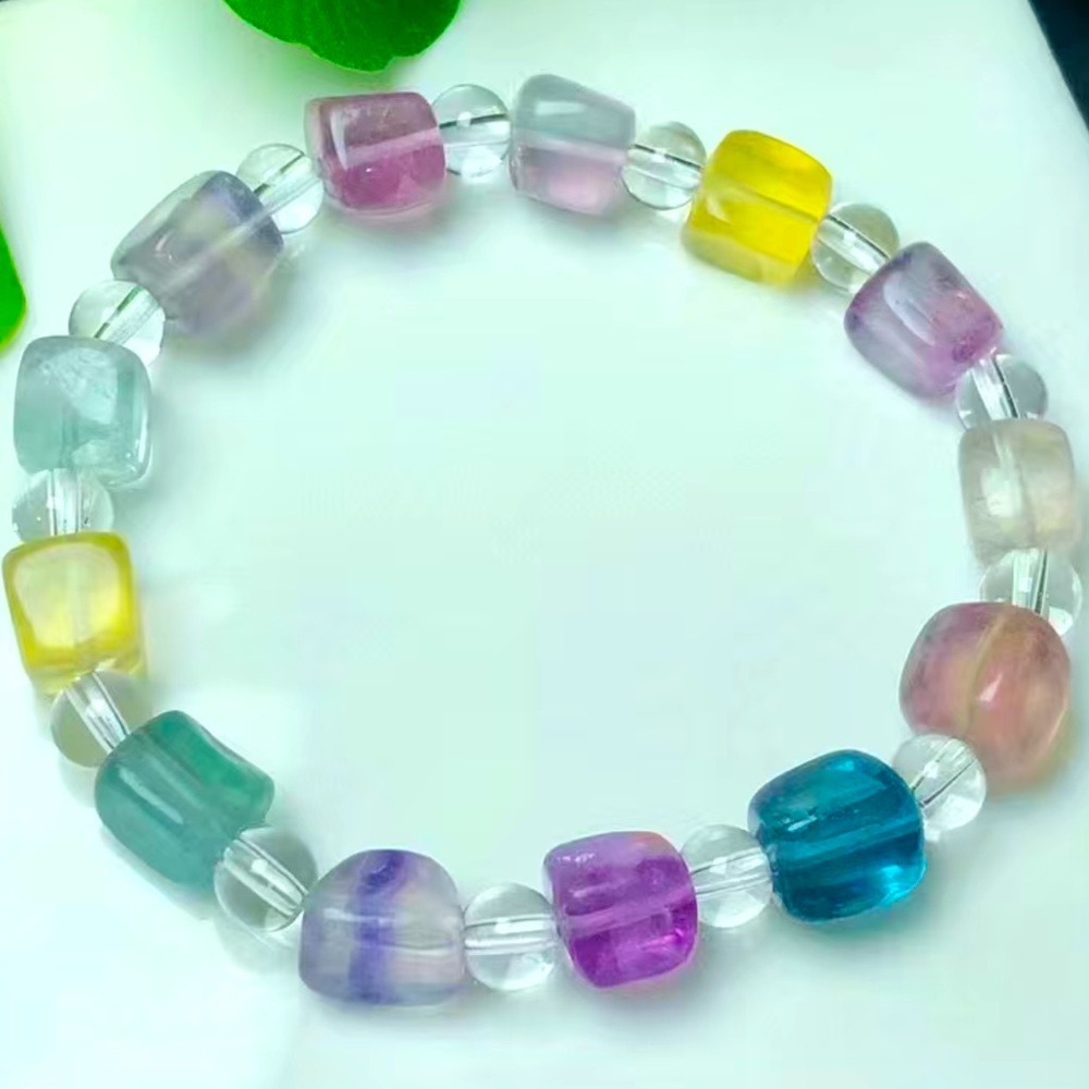 Genuine Fluorite ✨SPIRITUAL DETOX✨ Gemstone bracelet - Picture 3 of 3